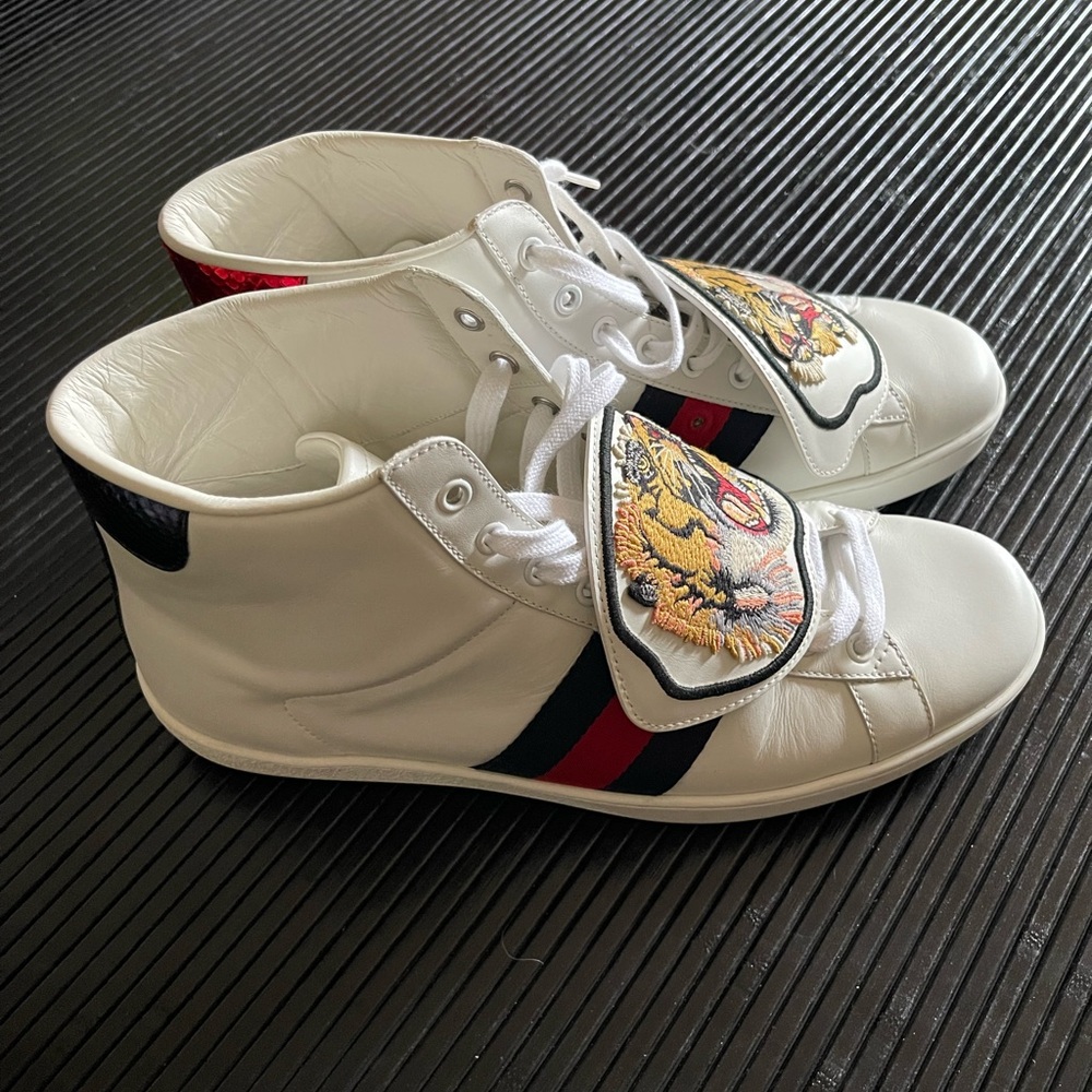 Gucci high top sneakers size 10